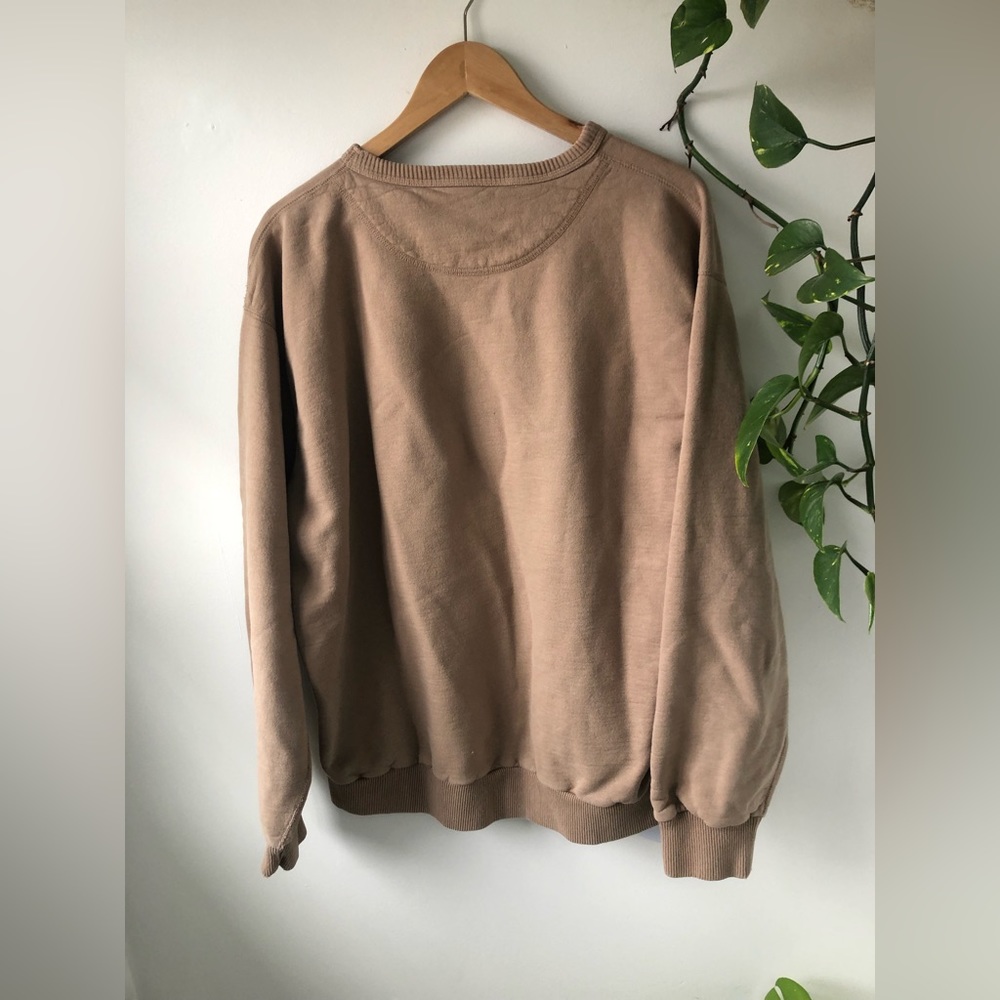Men's Crewneck Sweatshirt in Taupe - Picture 4 of 5